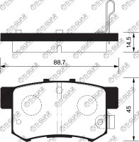 Тормозные колодки TG-492C/PF-8397 (КЕРАМИКА)* Ti·GUAR