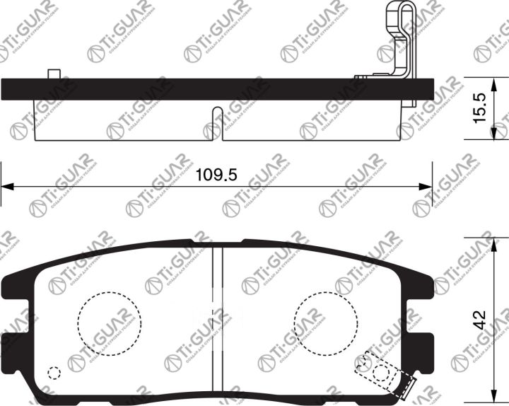 Тормозные колодки TG-1187/PN4299* Ti·GUAR Тормозные колодки TG-1187/PN4299* Ti·GUAR