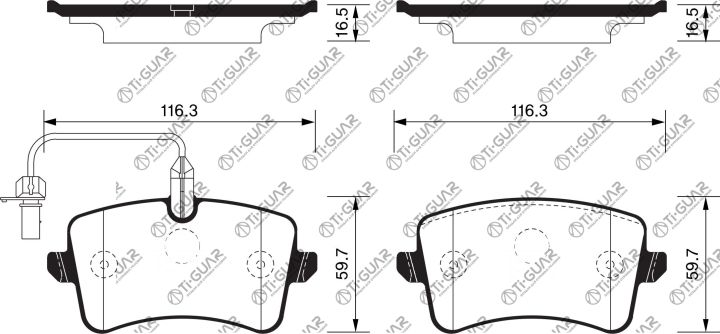 Тормозные колодки TG-1478/PN0478W* Ti·GUAR Тормозные колодки TG-1478/PN0478W* Ti·GUAR
